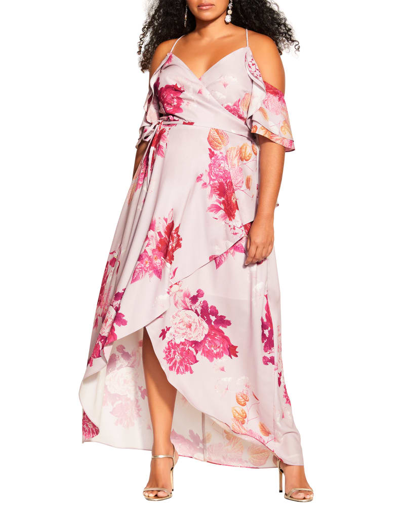 Plus size model wearing Sakura Maxi Dress by City Chic | Dia&Co | dia_product_style_image_id:201485
